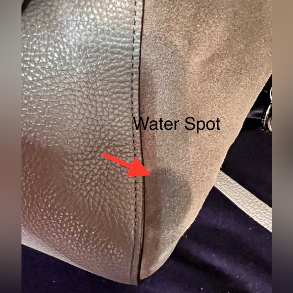 Beautiful Coach Bag in Very Good Condition, Gray Leather & Suede, Preowned - Picture 10 of 13